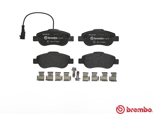 A.B.S. P 23 107 BREMBO Bremsbelagsatz, Scheibenbremse